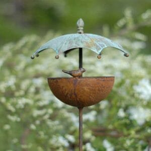 Lesyklėlė paukšteliams su patina-PO LIETSARGIU