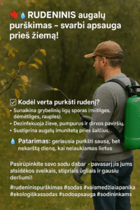 Rudeninis augalų purškimas