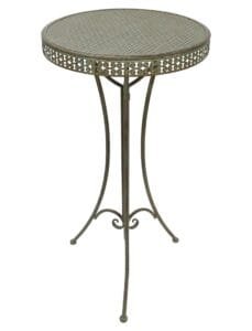 Retro stiliaus metalinis apvalus staliukas