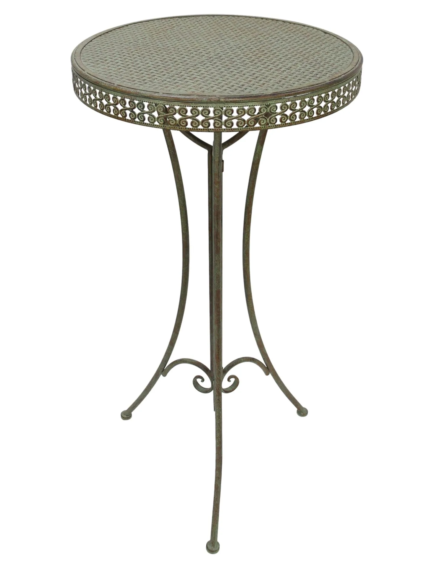Retro stiliaus metalinis apvalus staliukas - Image 2