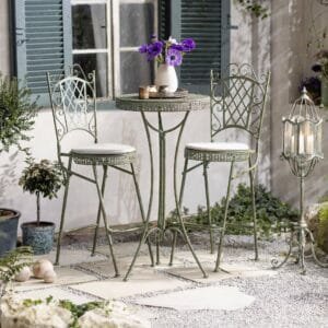 sodo kėdė ornament metalinė dekoratyvinė kėdė sodui